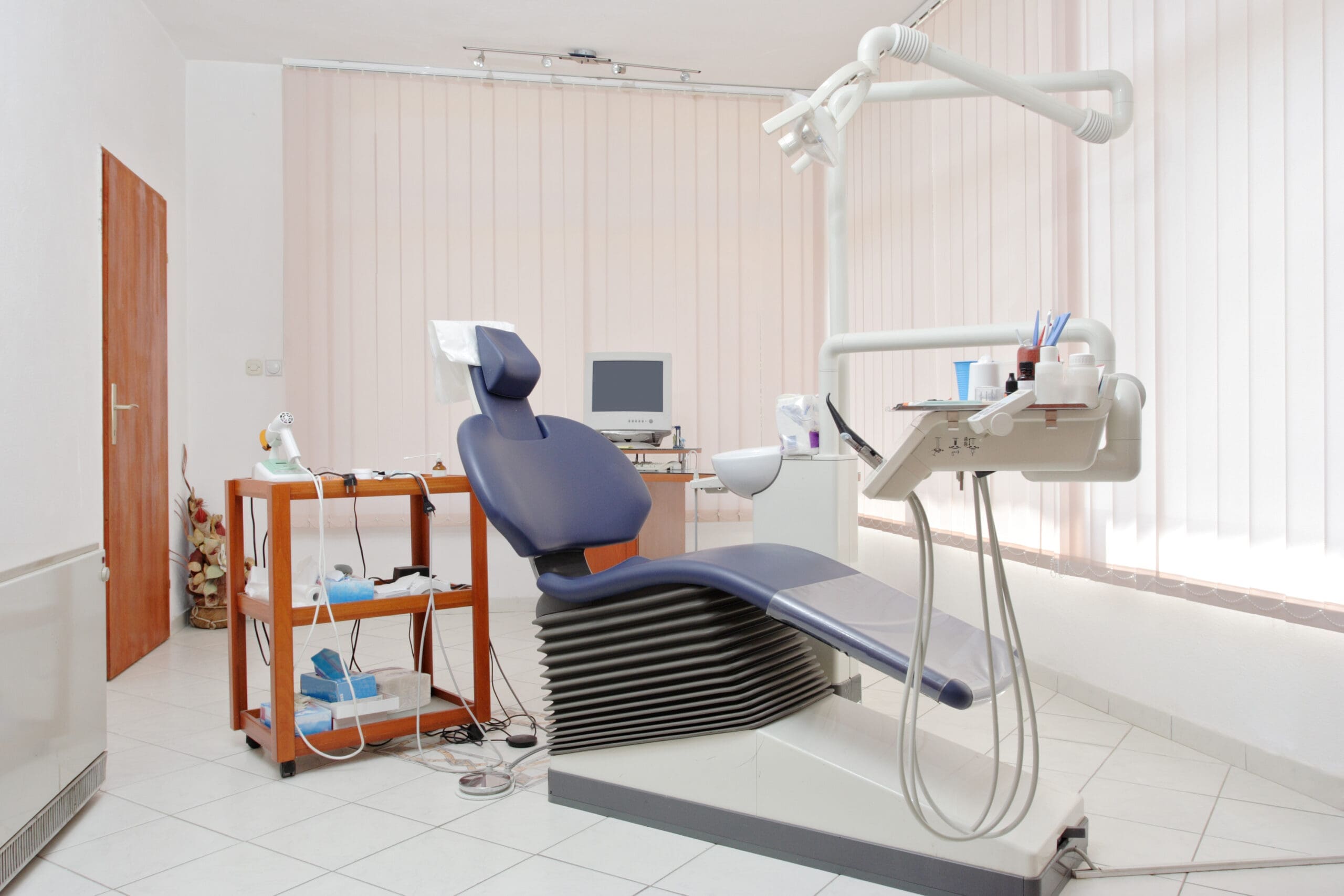 A view of an interior of a dental office